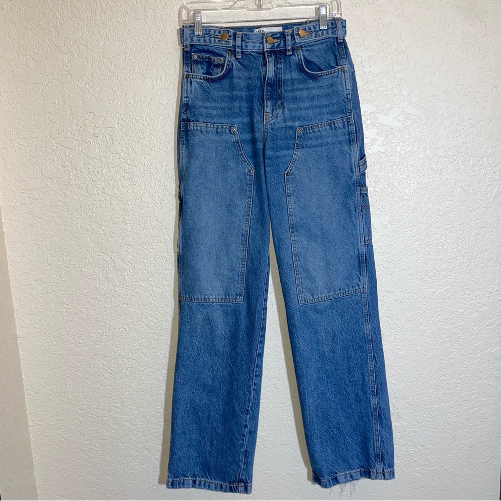 Zara Jeans High-Waisted wide leg Carpenter jeans